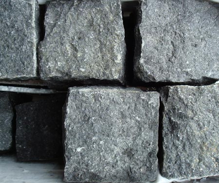 Black Granite Paving Stone Cobblestone Cube Stone for Outdoor Landscape