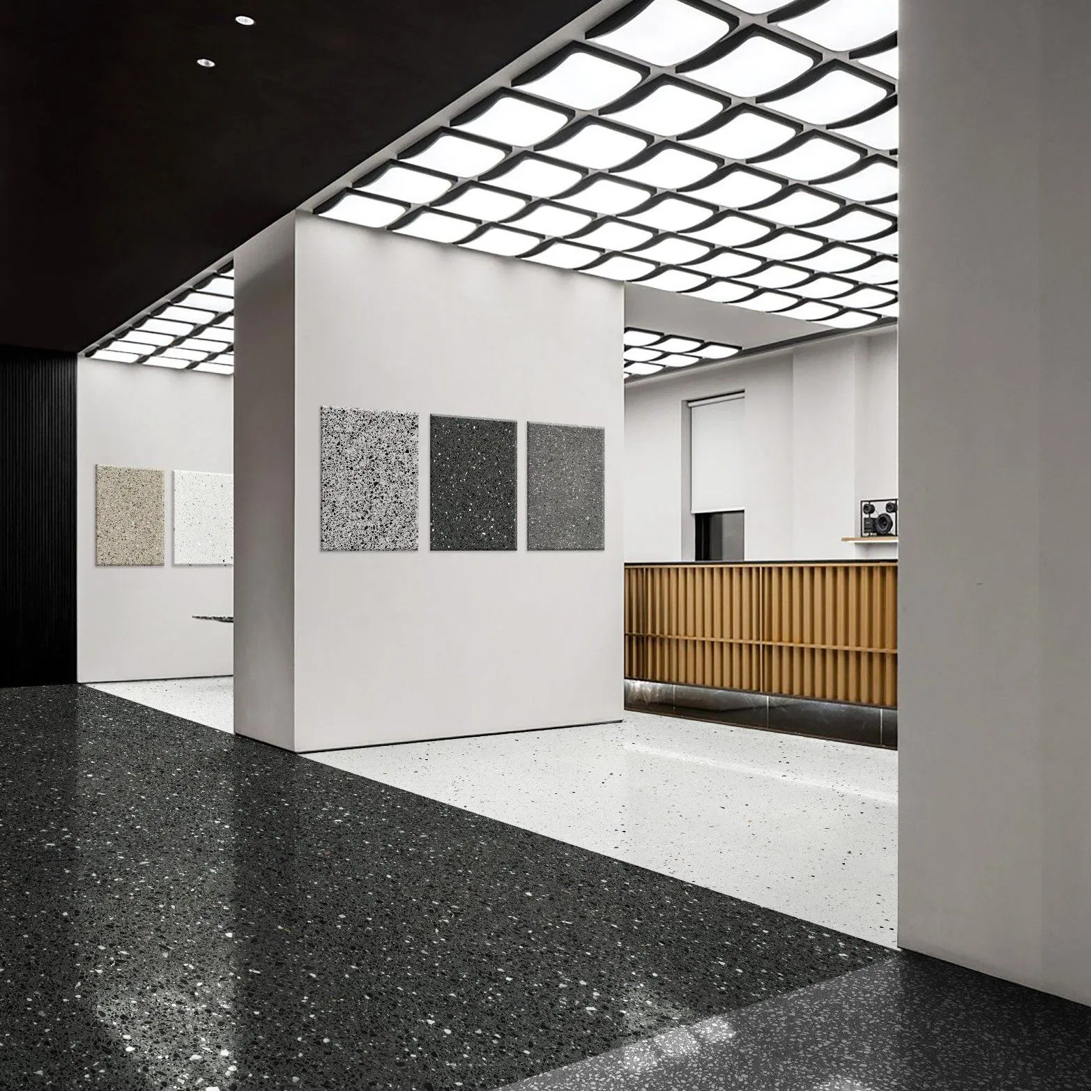 Alsa Grey Artificial Marble Terrazzo Slabs and Tiles