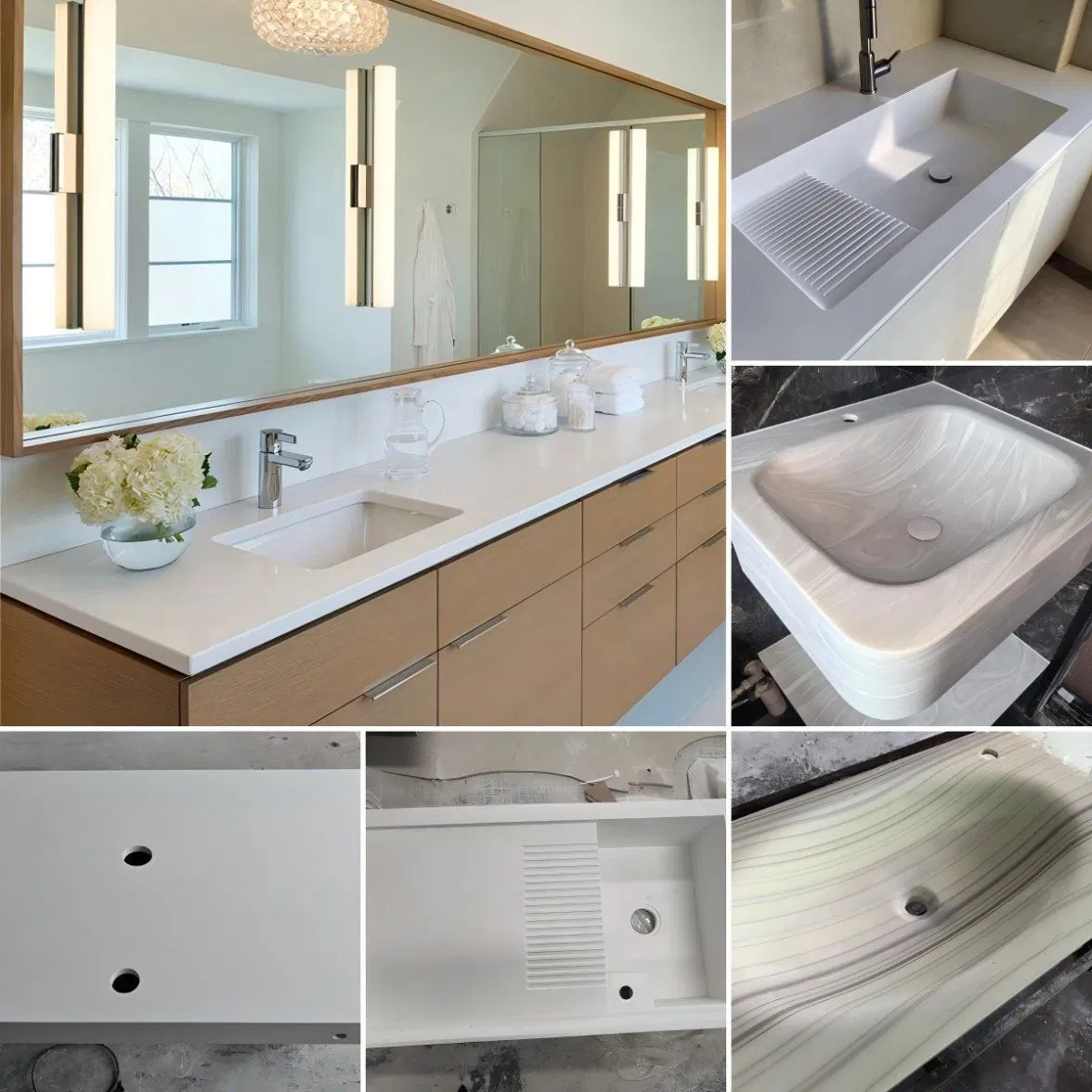 Custom Bathroom Vanity Tops and Floating Vanity Sets
