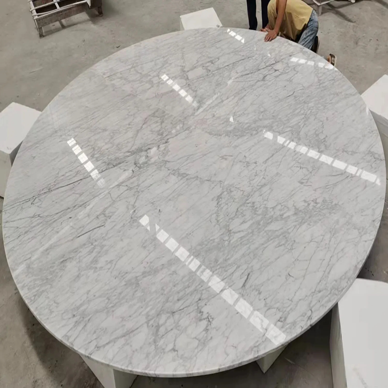 Italian Bianco Carrara White Marble Countertop for Hotel Projects