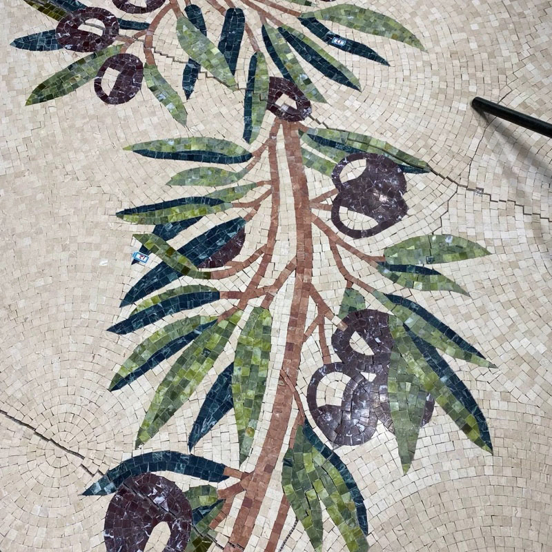 Handmade Marble Mosaic Panel for Custom Floor and Wall Patterns