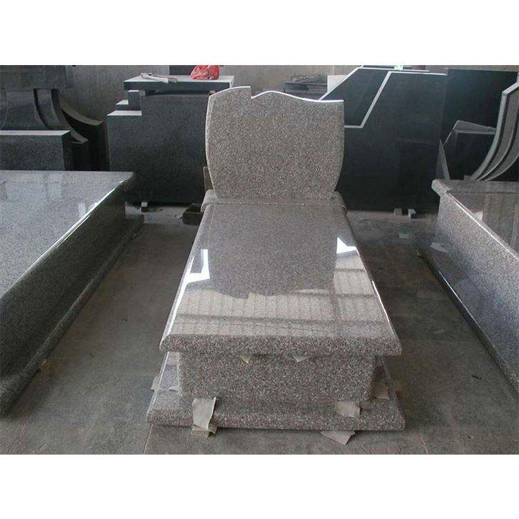 Irish Style Red Granite Full Grave Headstone