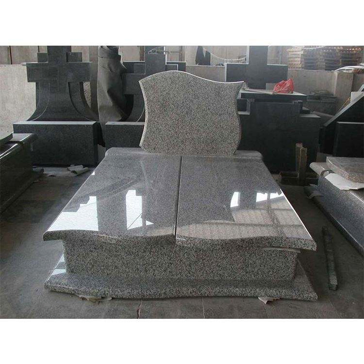 Irish Style Red Granite Full Grave Headstone